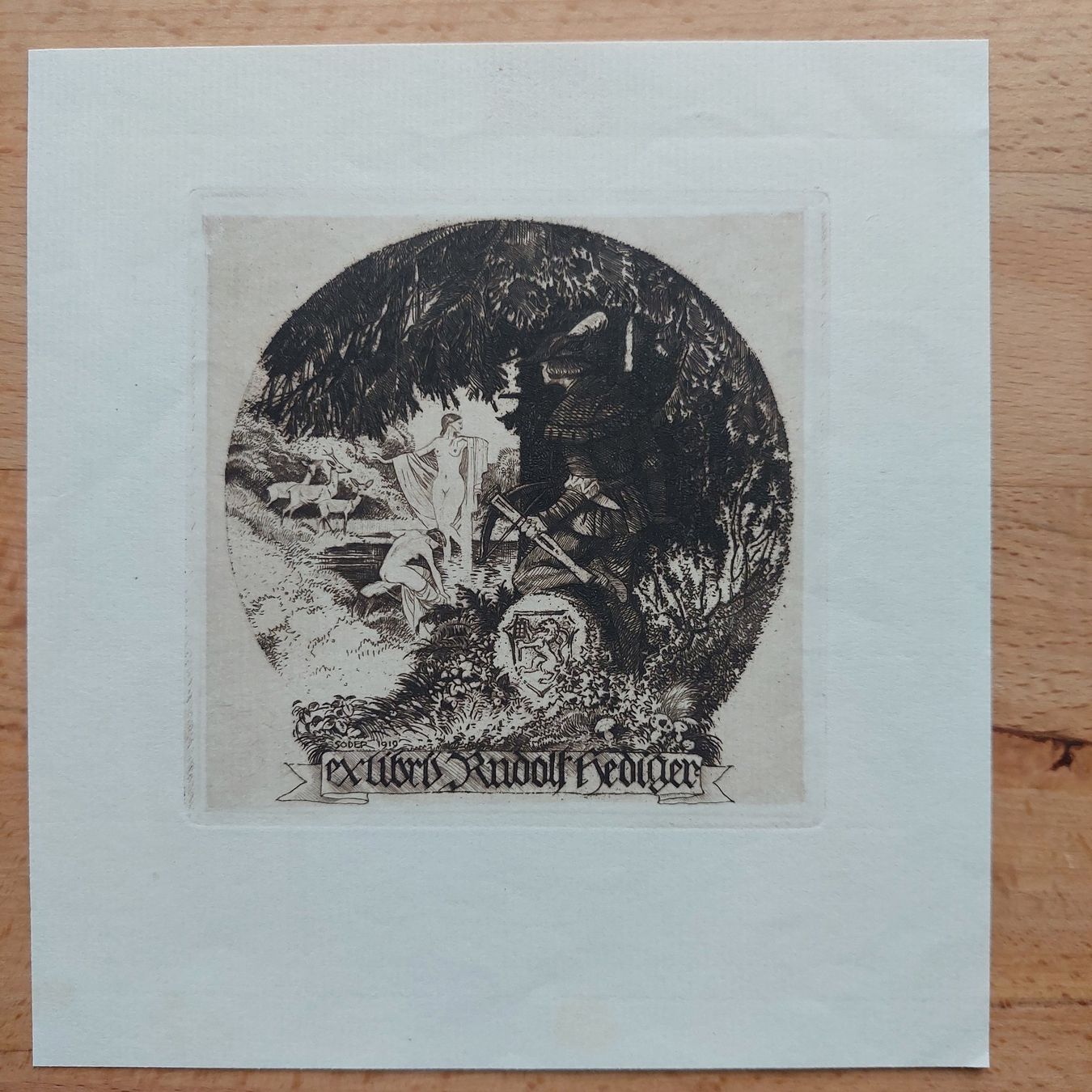 Tableaux: Exlibris Alfred Soder - Original Radierung 1919 – D'occasion à Obfelden par Exlibris-Art 1