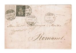 Brief Si.Helvetia - Buntfrankatur Nr.28/29