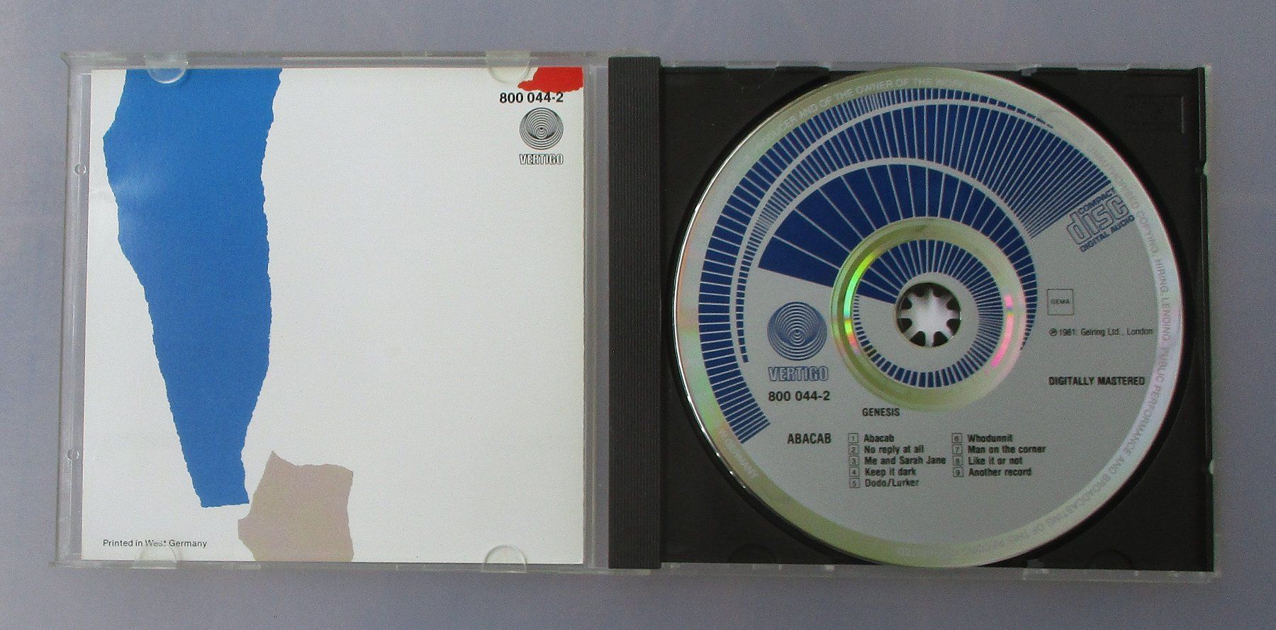 CD: GENESIS - Abacab - Ausgabe 1983 Blue Swirl – Usato da Wattwil venduto da Muriel11 2