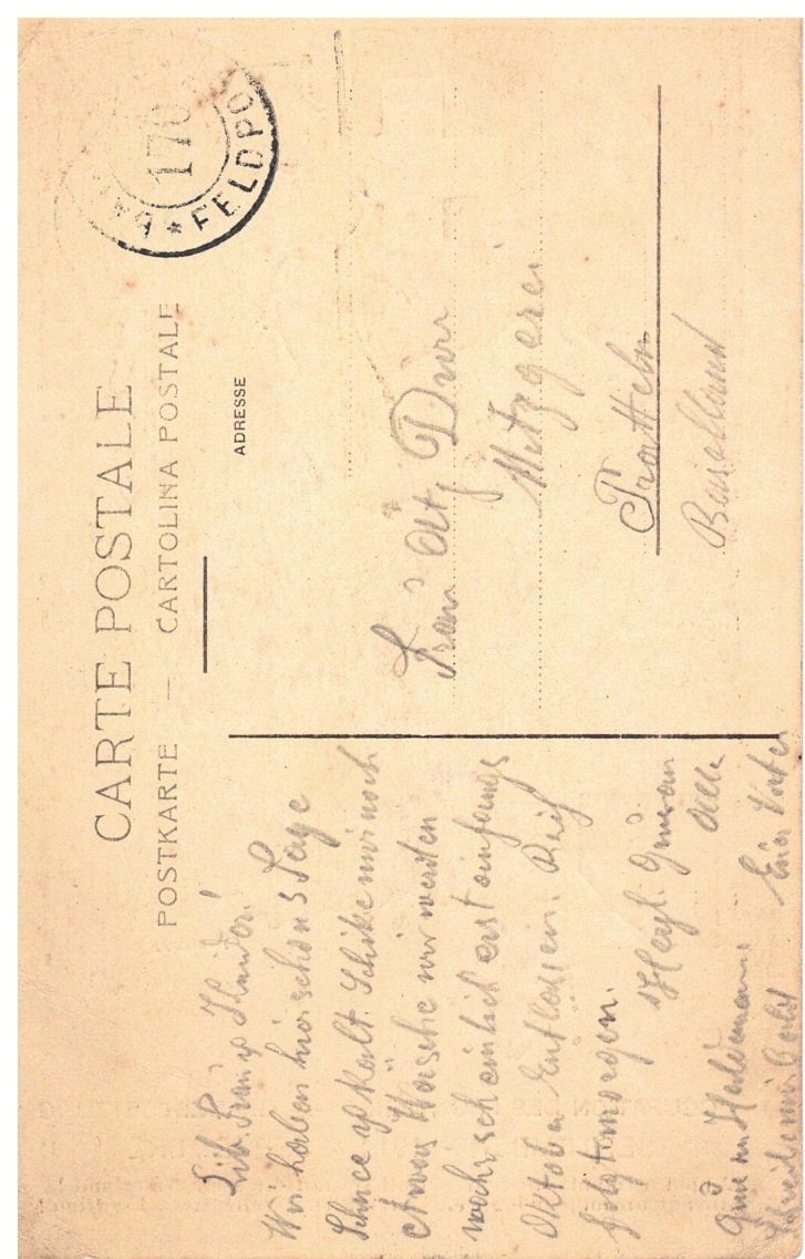 Cartoline postali: Armee Postkarte Grenzwach 1914 – Usato da Sugiez venduto da brockicenter 1
