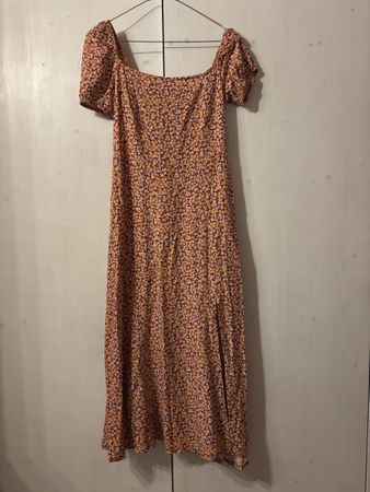 orange flower dress