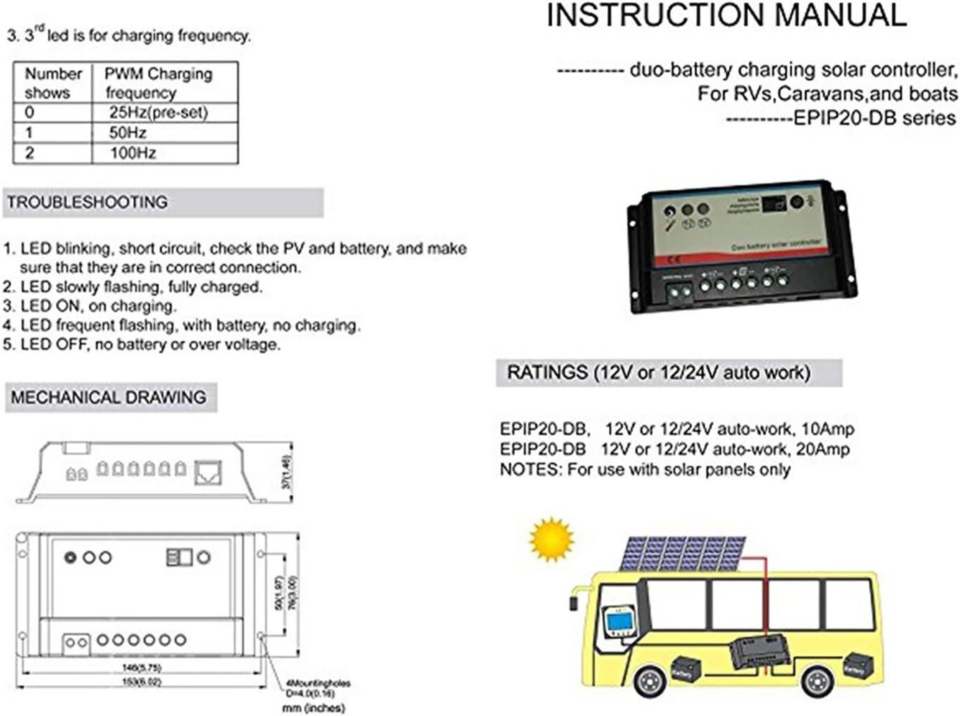 Akkus & Batterien: Dual Battery 20A Solar Charge Controller 12/24V – Neu und originalverpackt aus Ostermundigen von albasolar 4