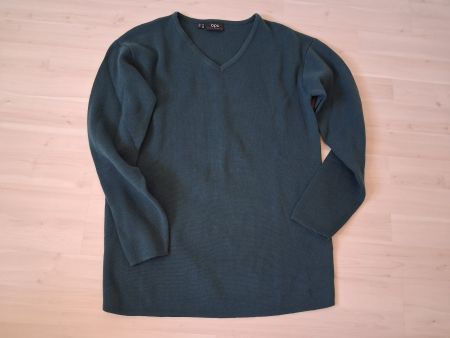 PULLOVER MIT V AUSSCHNITT PETROL