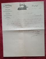 Burgdorf 1886, R. Robert, Nähmaschine, illustrierte Briefe