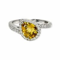 Zoisit-Ring 14k Weissgold 1,84ct