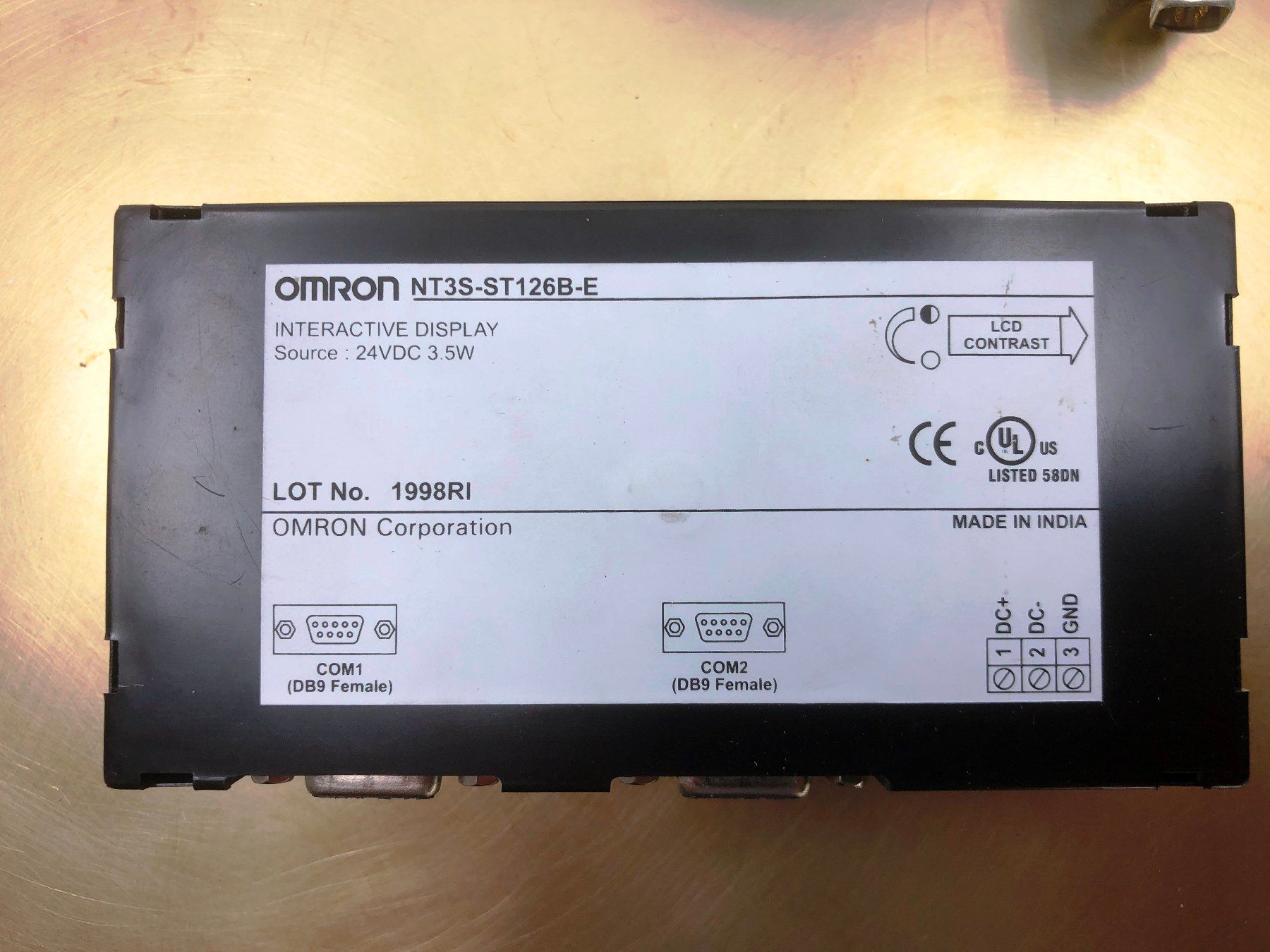 Omron Componenti elettronici: Omron Automation NT3S-ST126B-E Interactive Display – Usato da Laufenburg venduto da Sirluger 2