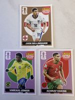 Panini WM 2026: 3x Extra Sticker (Bellingham BR/Vini/Hakimi)