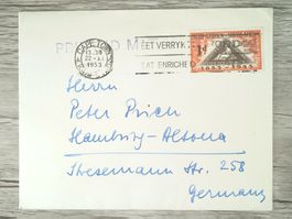 TR05 Enveloppe + Timbre Sud Afrika 1953