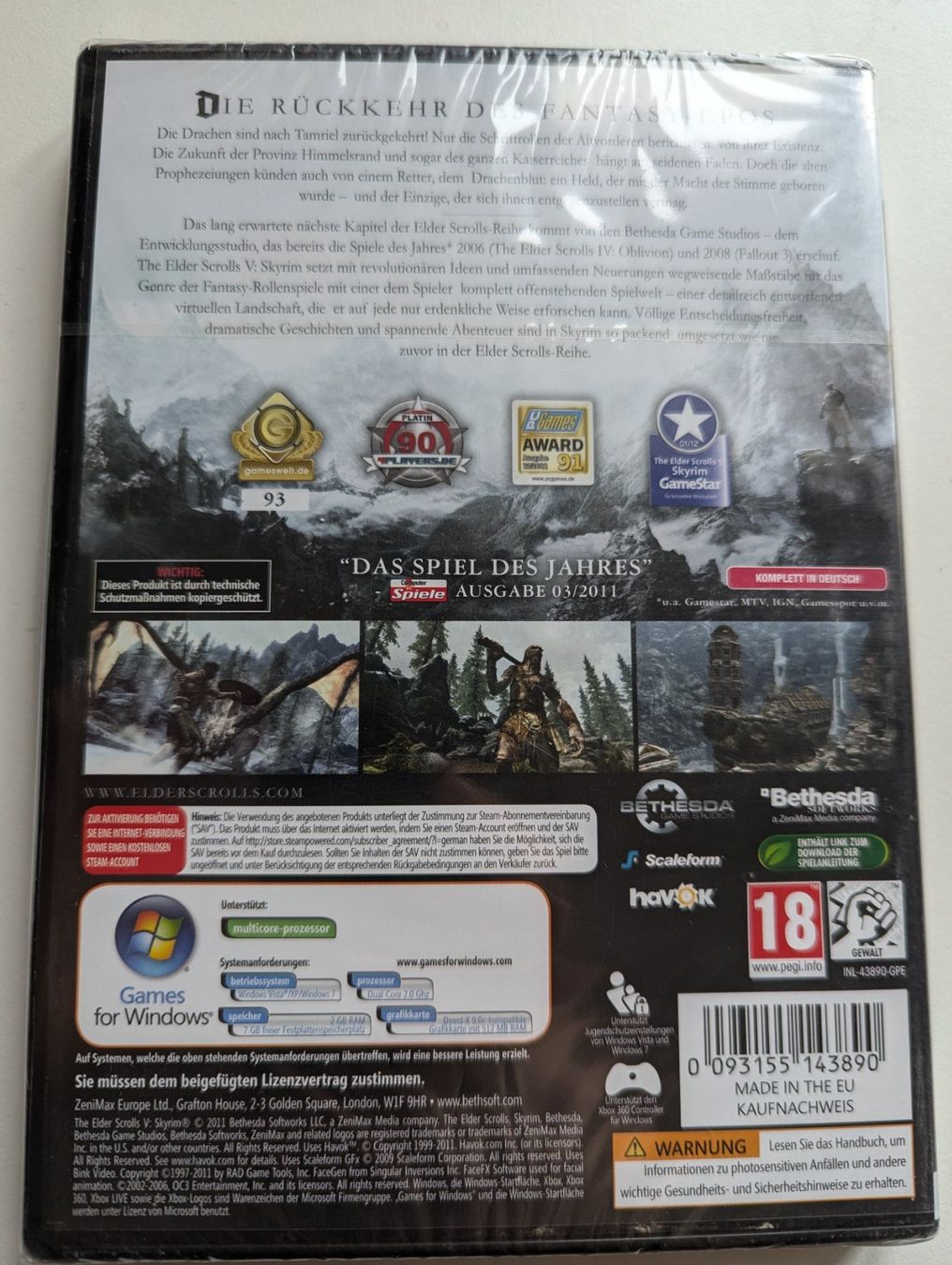 Giochi: Skyrim PC Game Neu & OVP – Nuovo e nell'imballaggio originale da Hünenberg See venduto da SpecialEditionGaming 1