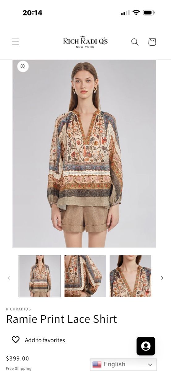 Camicette: 100% Ramie print lace shirt – Nuovo e nell'imballaggio originale da Mont-sur-Lausanne venduto da Gracie-He