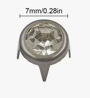 Deko Nieten Strass Kleidung Leder 100 St. Weiss, neu 