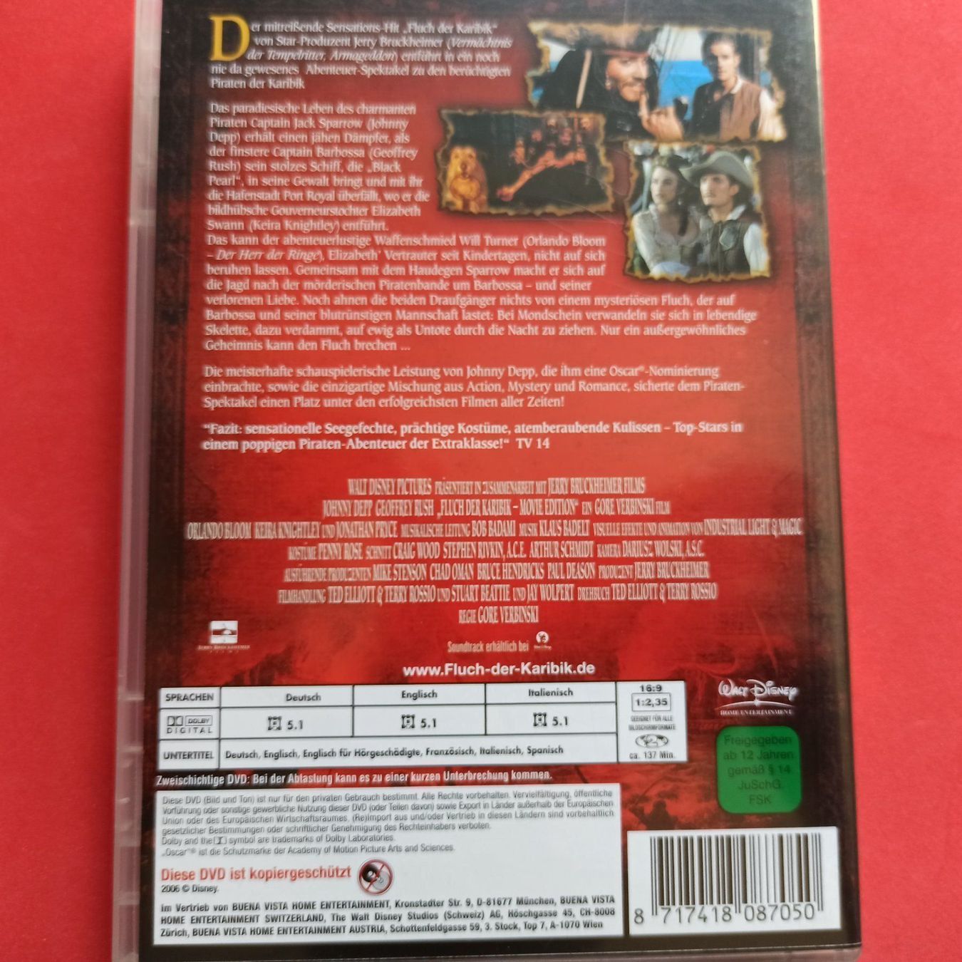 Tutti i DVDs: Fluch der Karibik – Usato da Dübendorf venduto da kb86_MOVIE 1
