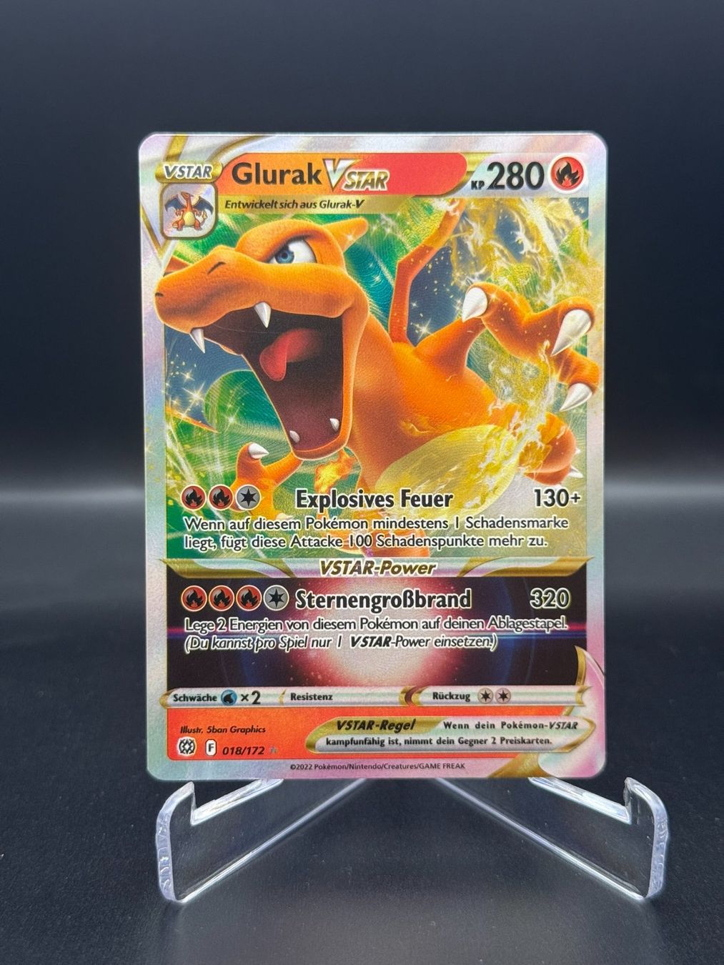 Pokémon Sammelbilder & Trading cards: Glurak VSTAR (BRS 018) – Gebraucht aus Birmensdorf ZH von SnorlaxMail
