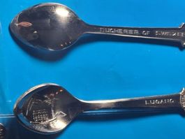 Lugano 2 St. Espresso Löffel sammeln Rolex Bucherer 11x2.5cm