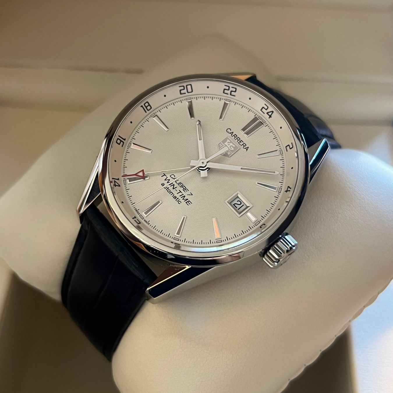 Tag Heuer Orologi: Tag Heuer Carrera Twin-Time Full Set WAR2011-1 – Usato da Carouge GE venduto da Watchaser 8