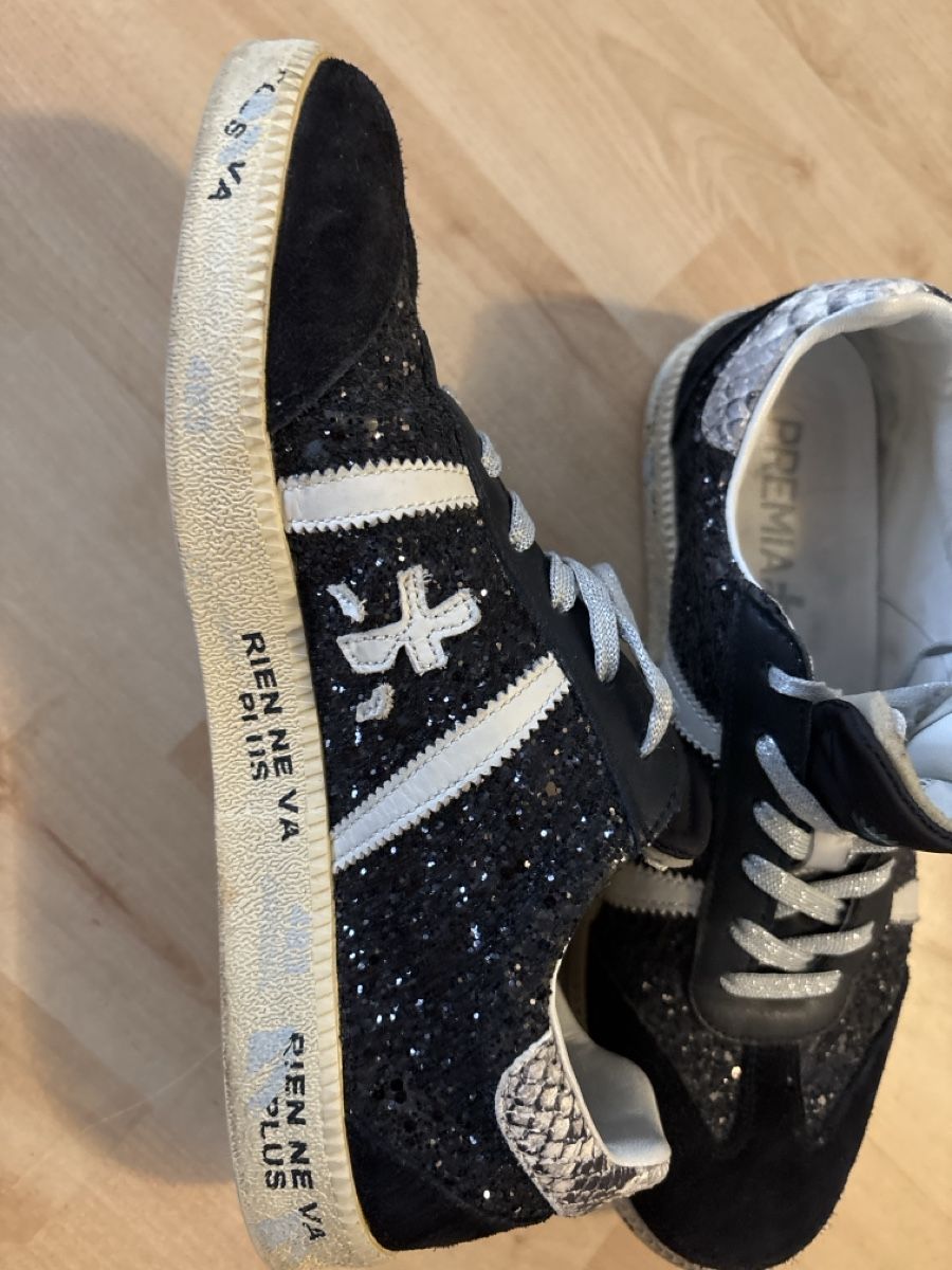 Scarpe da donna: PREMIATA Sneaker Gr. 40 Schwarz Glitzer Schlangenoptik  – Usato da langenthal venduto da rundholz7 6