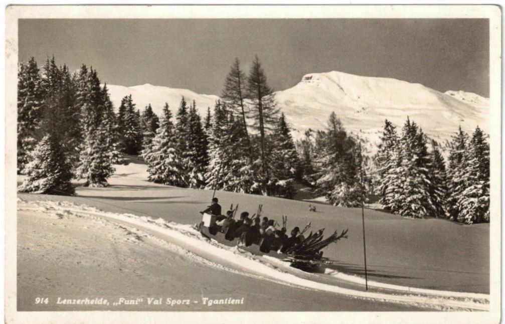 Cartoline postali: Lenzerheide - Funi Val Sproz--Tgantieni – Usato da Binningen venduto da Mountainrider