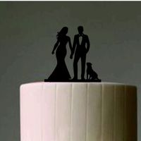 NEUER Topper Hochzeitstorte Paar mit Hund - 2021033