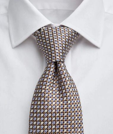 Seiden Krawatte ASCOT handmade Germany braun blau 100% Seide