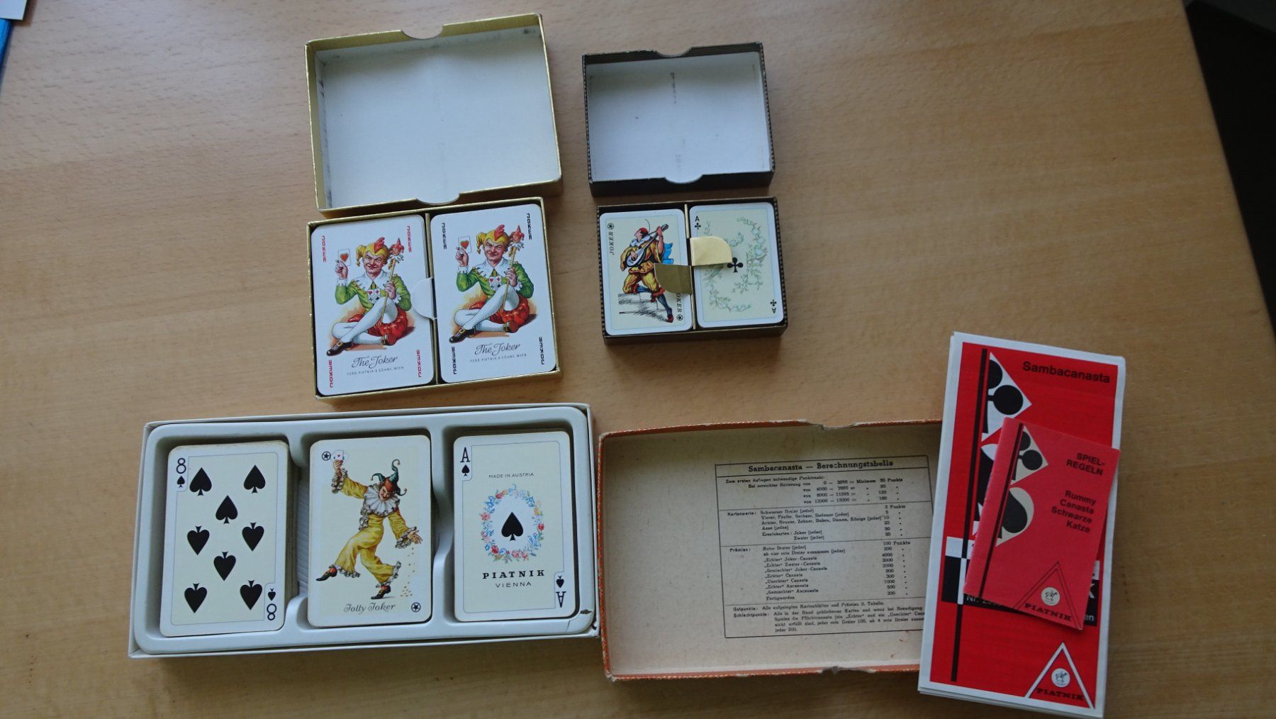 Giochi: 3 ältere Sets Spielkarten Bridge, Rummy, Canasta – Usato da Zürich venduto da blaumeisli62