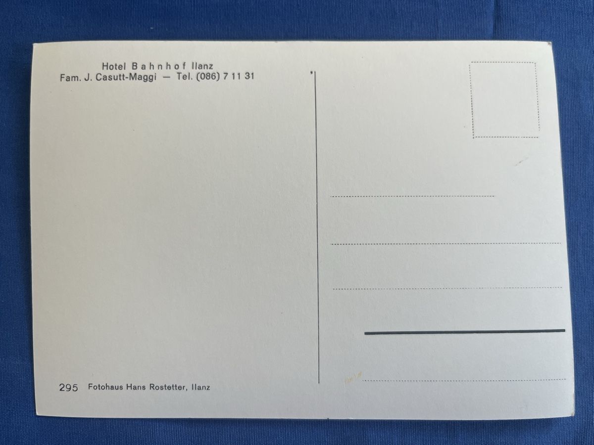 Cartes postales: AK Hotel Bahnhof Illanz – D'occasion à Romanshorn par Apfelschuss 1