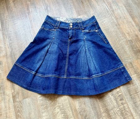 Benetton Damen Jeans Rock Gr. S / 36