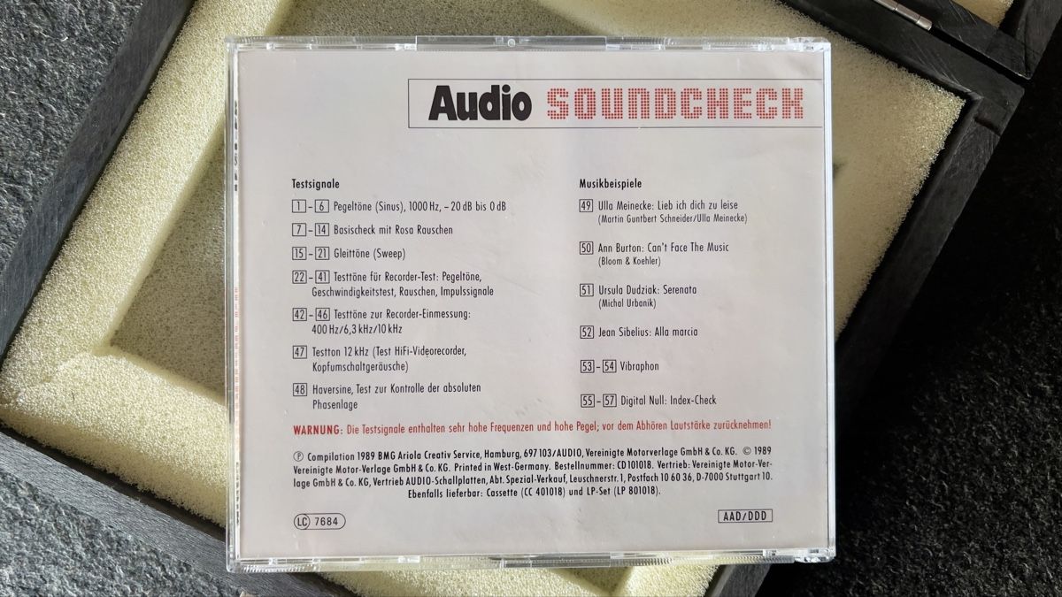 CD: Audio Soundcheck CD – Usato da Tschingel venduto da ral_8j8x 2