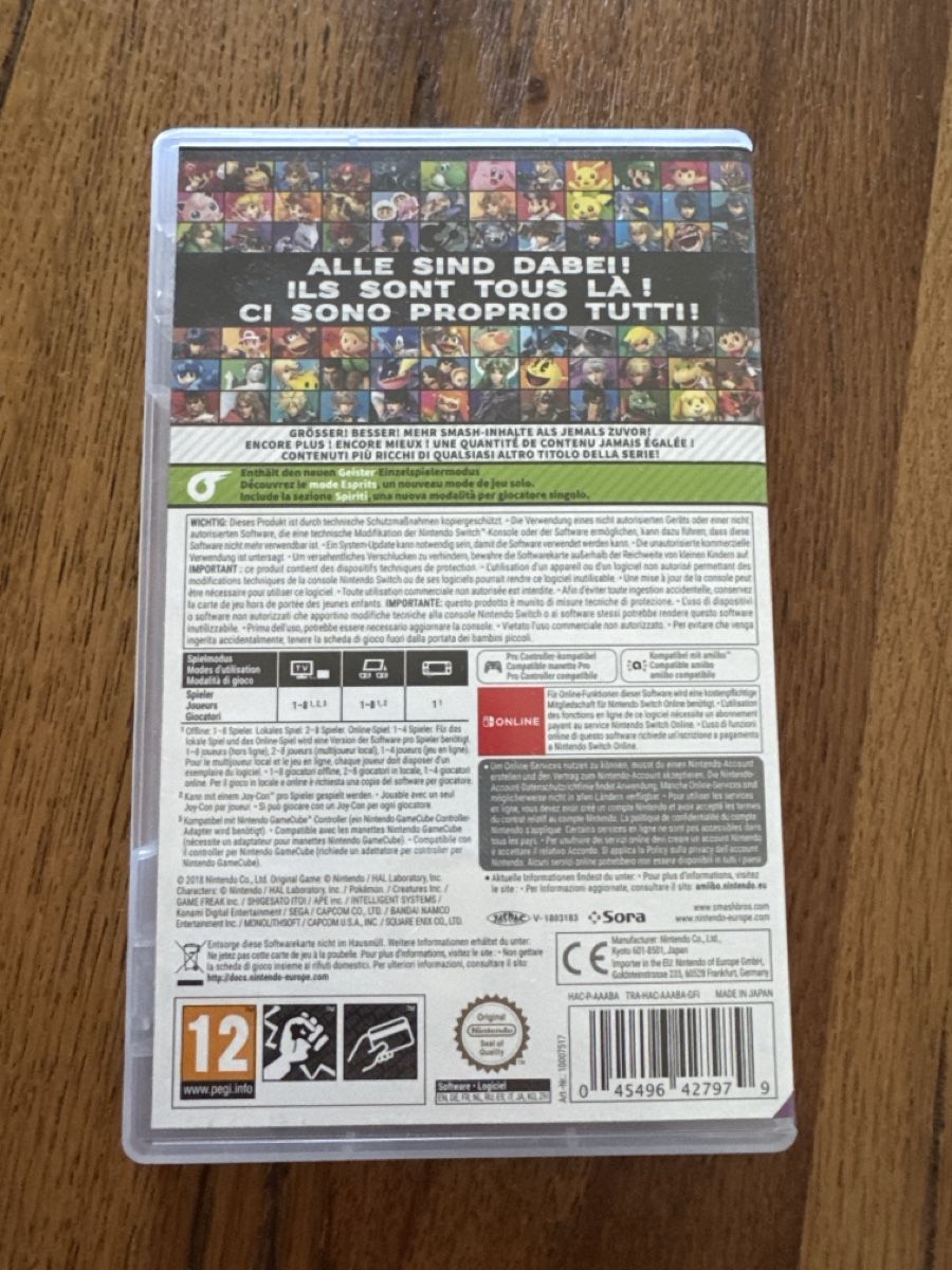 Nintendo Giochi: Nintendo Switch - Super Smash Bros. Ultimate – Usato da Lenzburg venduto da eyworld 2