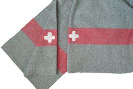 Wolldecke Swiss Army Design, 100% Wolle