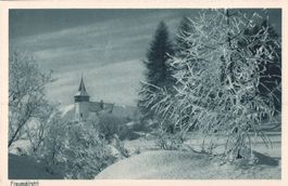 Antike Heimatland-Postkarte, Winterlandschaft Klosters 10/18