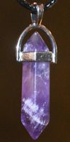 Halskette B-68 – Säule – Amethyst – ca. 3,3 cm