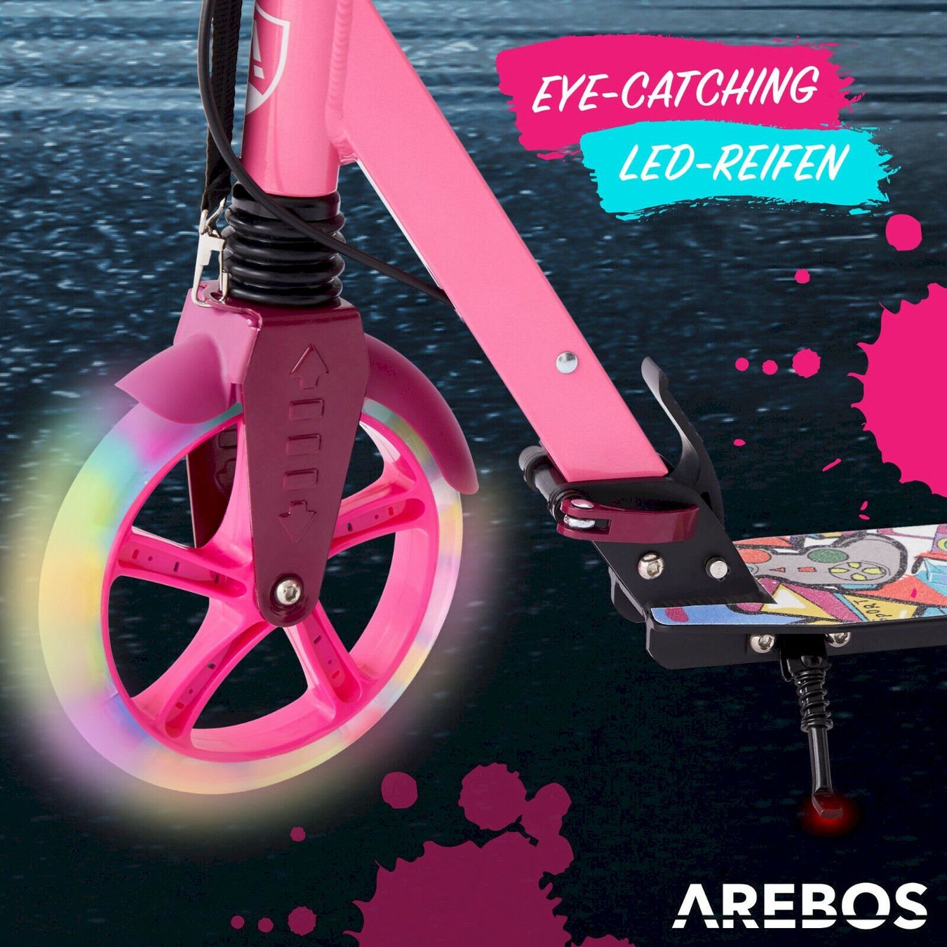 Veicoli per bambini: AREBOS Tretroller Pink – Nuovo e nell'imballaggio originale da Bottighofen venduto da zaap 5