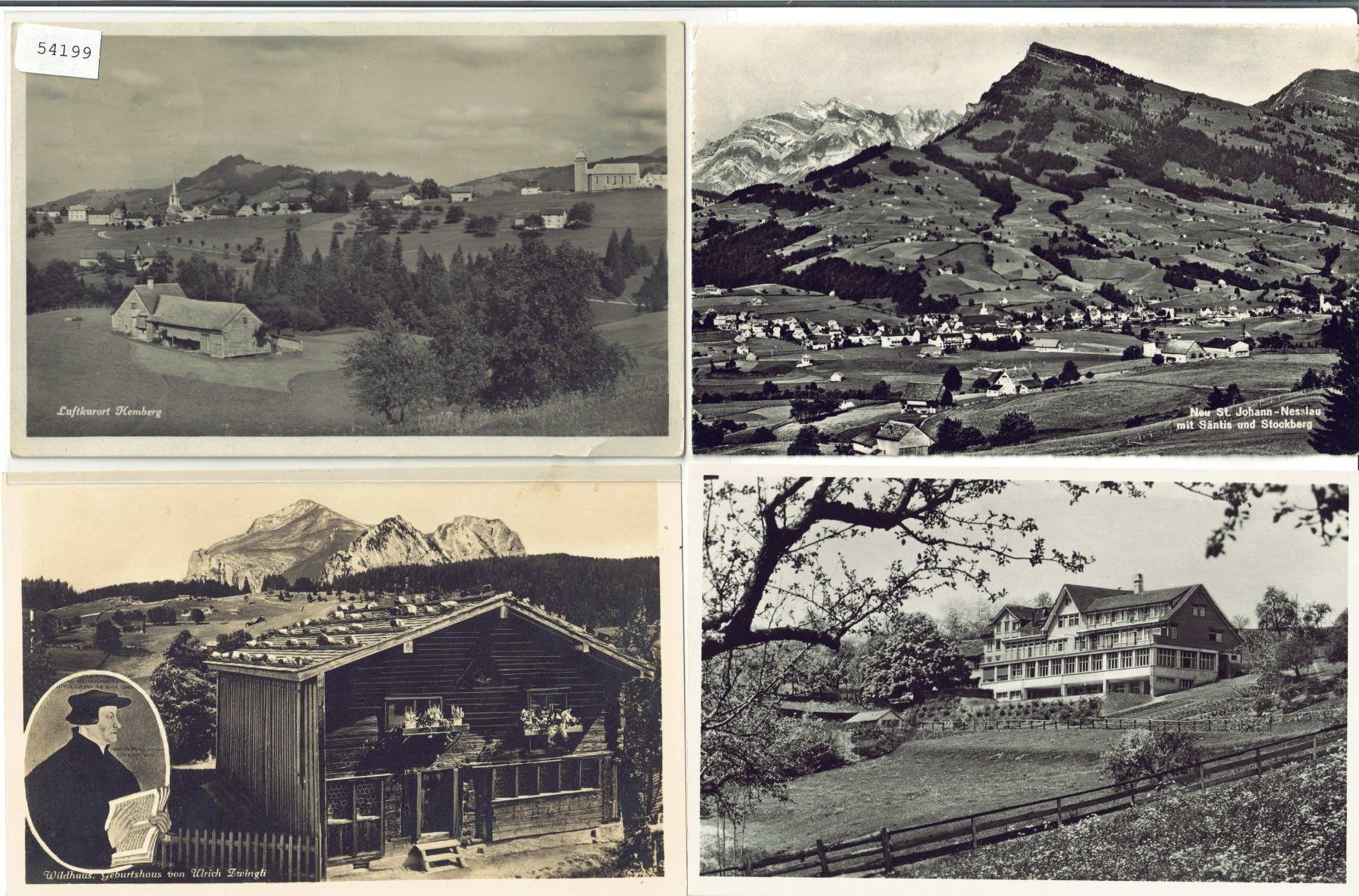 Cartoline postali: 4 AK - Toggenburg – Usato da Ettingen venduto da Kartenplanet