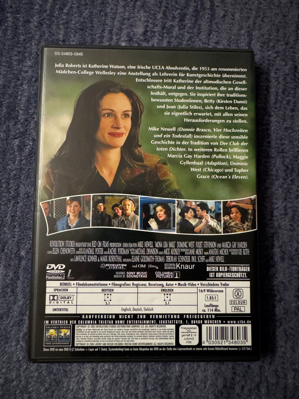 Tutti i DVDs: DVD Mona Lisas Lächeln – Usato da Winterthur venduto da Malve00 1