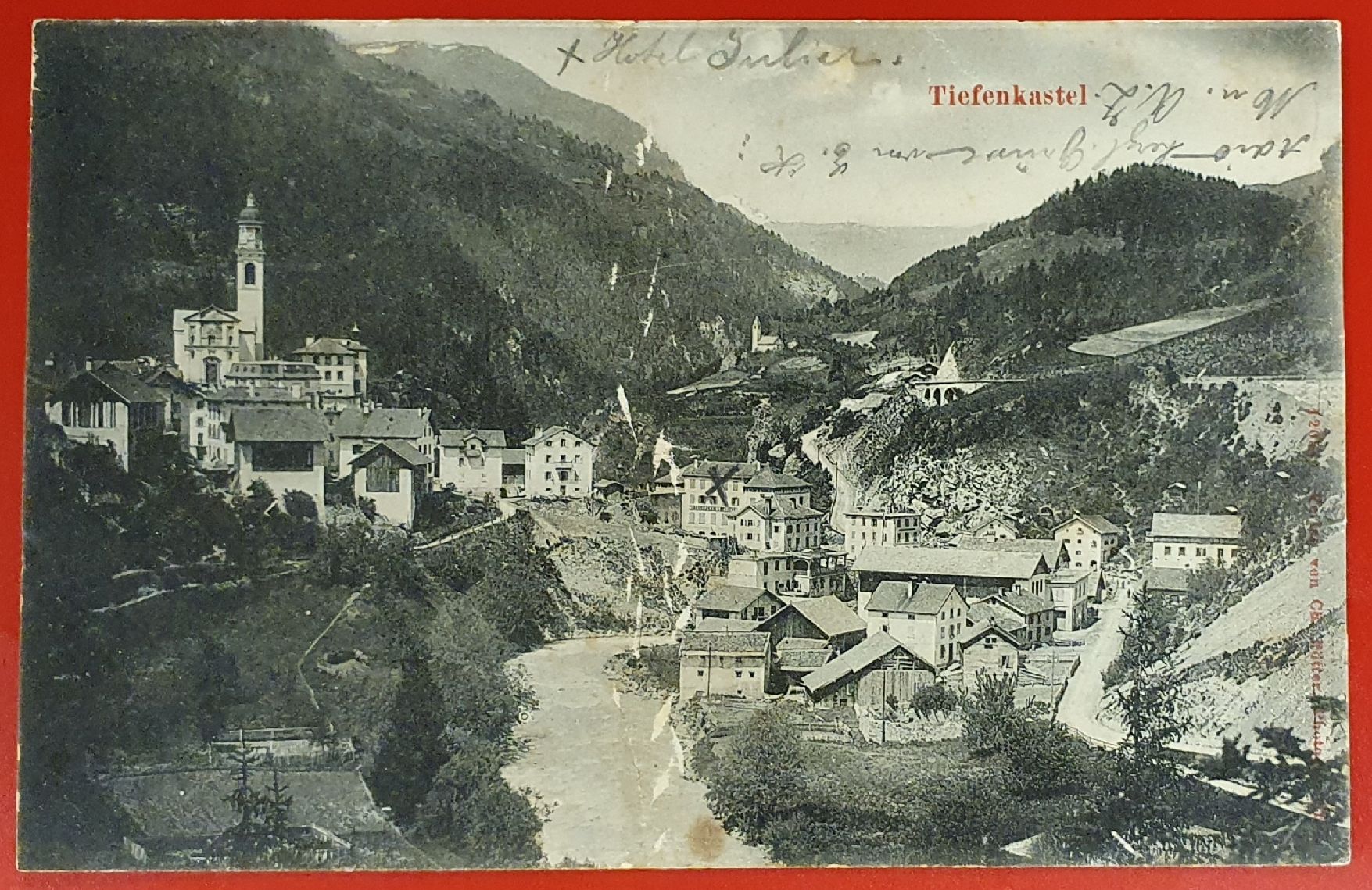 Cartoline postali: Tiefenkastel 1903 – Usato da Kreuzlingen venduto da Rschweiz1