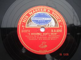 Schellackplatten Mendelssohn. Ein Sommernachtstraum