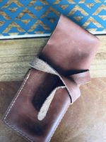 Ledertasche Braun handgemacht guter Zustand