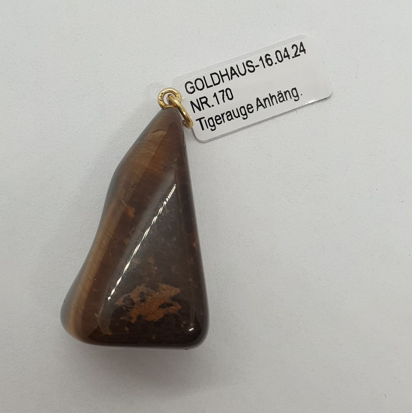 Ciondoli: Echt 18K Gold - Tigerauge Anhänger – Usato da Luzern venduto da Luzern-Goldhaus 3