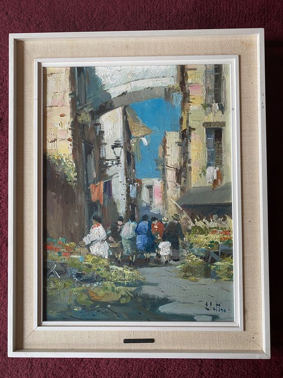 2-sch-ne-lbilder-strassenszene-italien-giuseppe-elettro-gebraucht