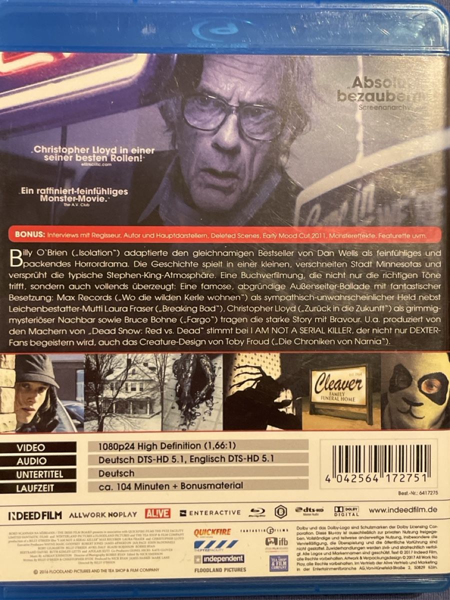 Tutti i DVDs: I Am Not a Serial Killer (2016) – Nuovo (secondo la descrizione) da Waldenburg venduto da Gonzo8 1
