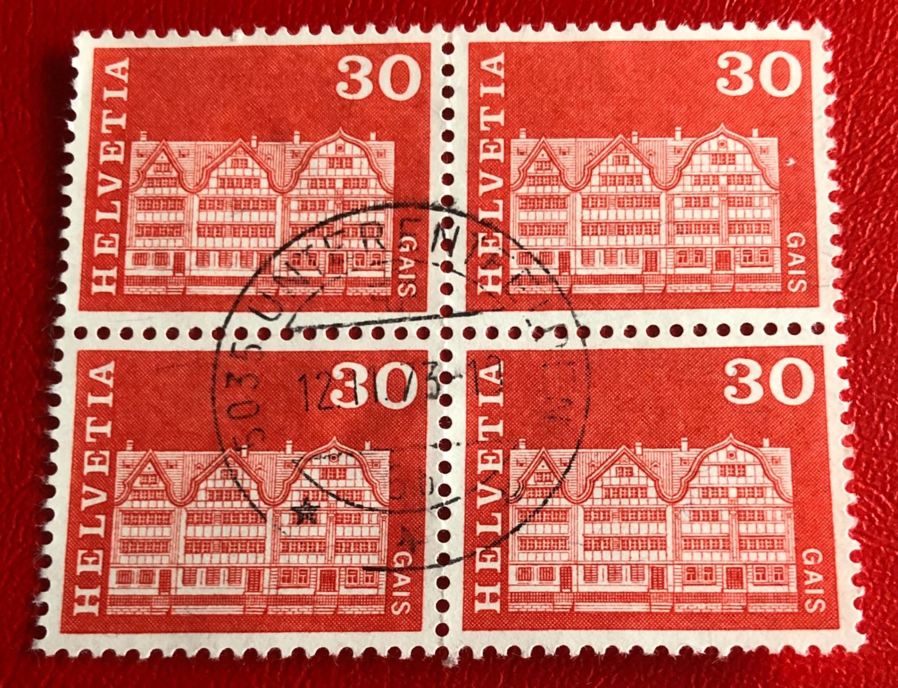 Tutti i francobolli: CH 4 er Block Stempel     – Usato da Aarau venduto da Billa007