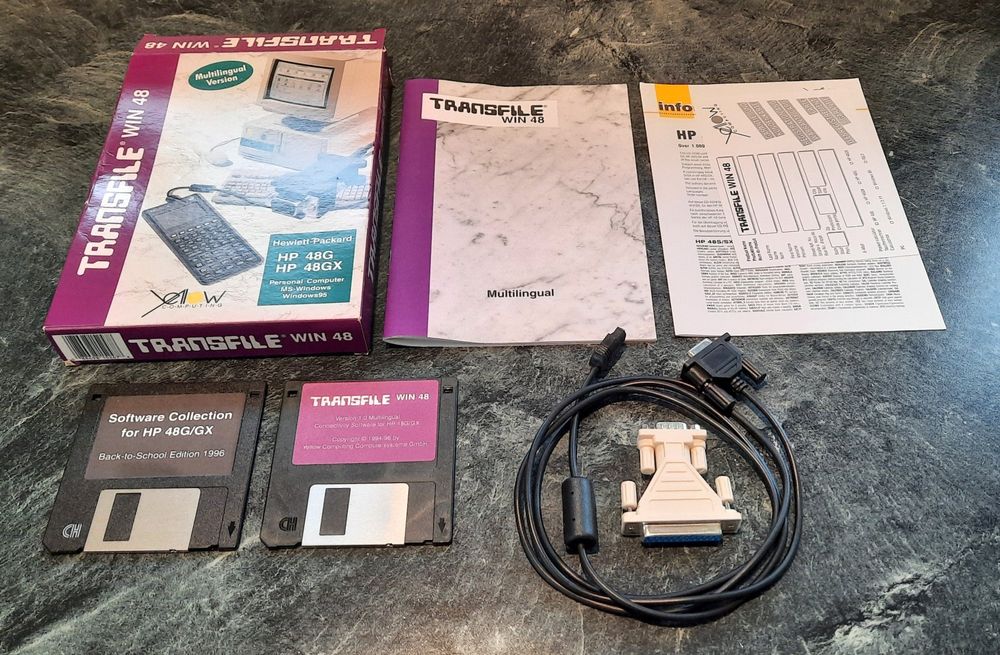 Transfile WIN 48 für HP 48G Grafik Taschenrechner (Gebraucht) in ...