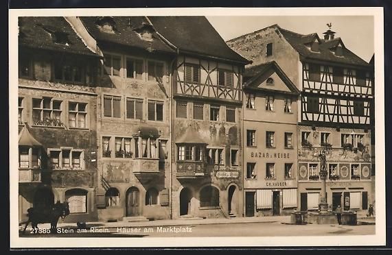 Ansichtskarten: Stein am Rhein, Häuser am Marktplatz mi – Gebraucht aus Berlin von bartko-reher