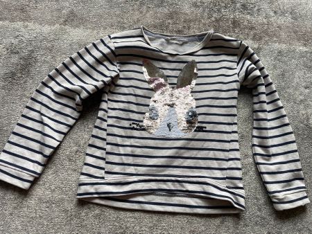 H&M Mädchen Pulli mit Hase und Payyetten, 9-10 Jahre Alt