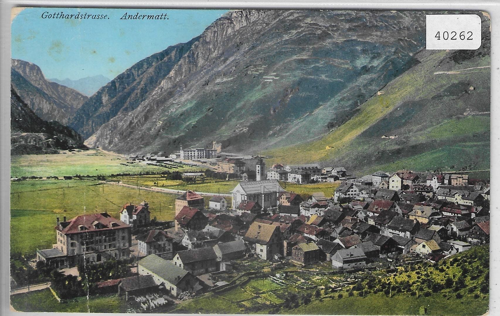 Cartoline postali: Gotthatdstrasse - Andermatt - Litho – Difettoso da Ettingen venduto da Kartenplanet