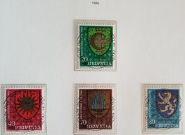1980 Pro Juventute Satz Ersttag Vollstempel mit Gummi