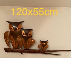 Kupferbild Eulen 3D