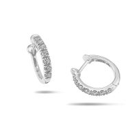 Orecchini creole in oro bianco 18k con diamanti naturali