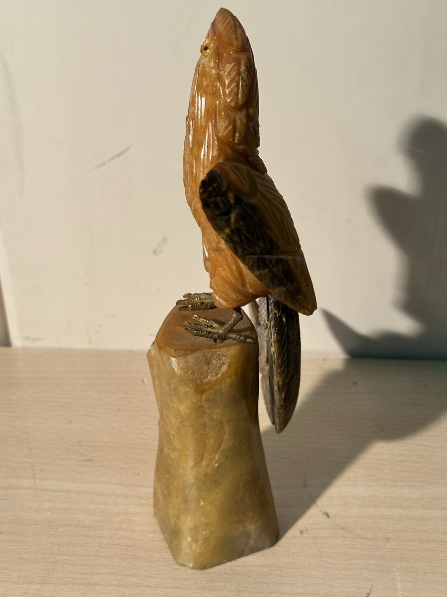 Tutte le decorazioni: Perroquet sculpté, albâtre, vintage, déco – Usato da Lausanne venduto da artnouveau04 3