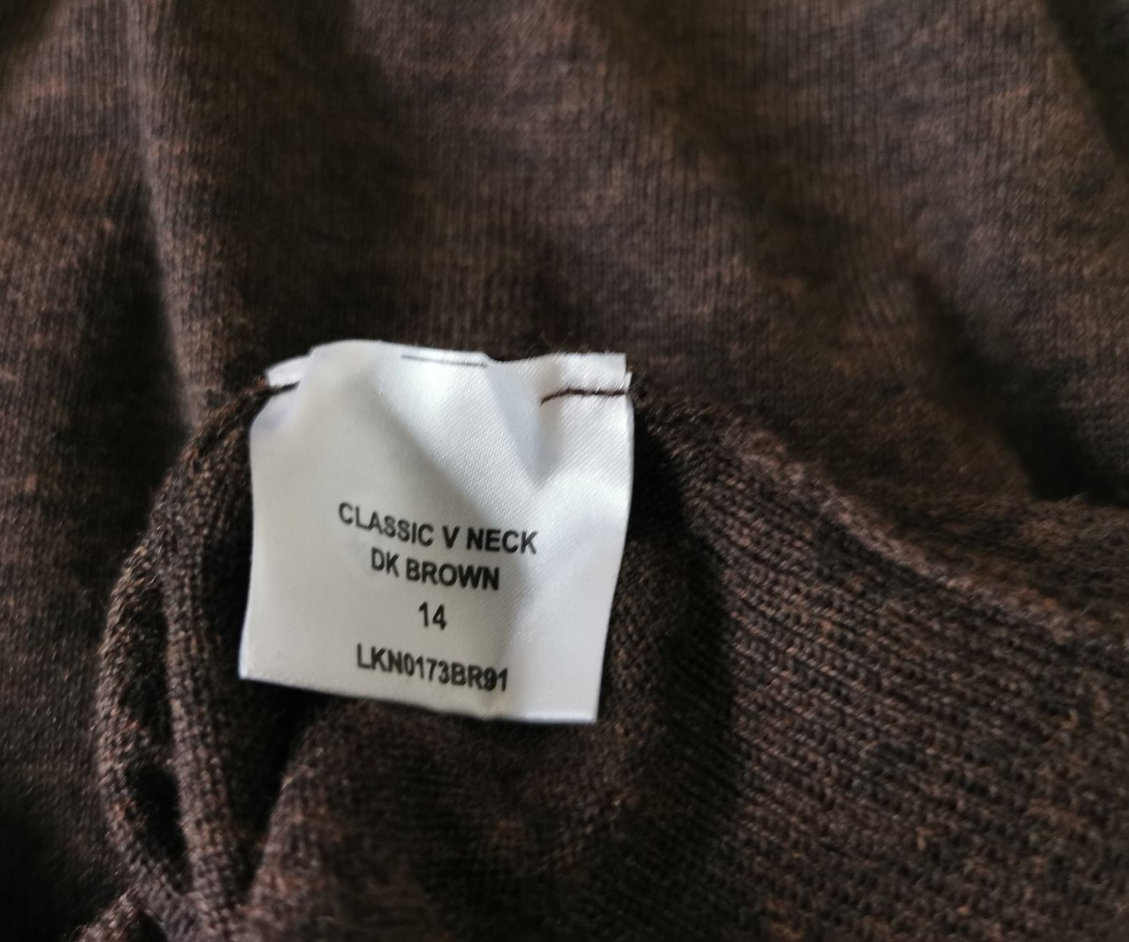 Barbour Maglioni & Felpe: Dunkelbrauner Wollpullover von Barbour mit V-Ausschnitt – Nuovo (secondo la descrizione) da Birsfelden venduto da dsc_f8gx 4